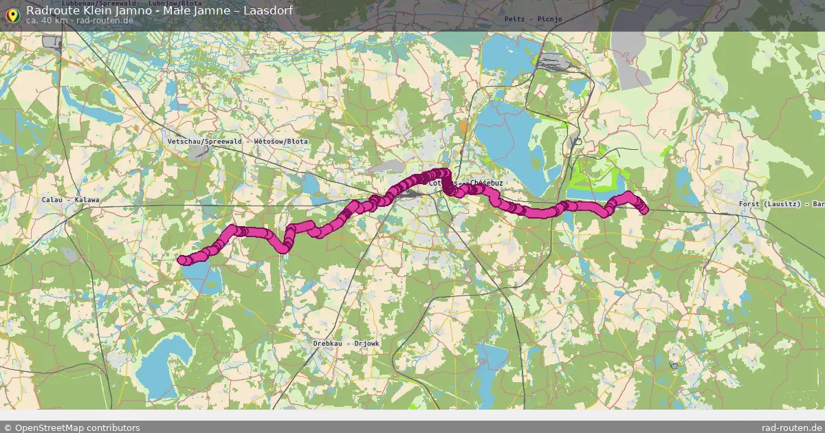 Radtour Klein Jamno - Małe Jamne – Laasdorf