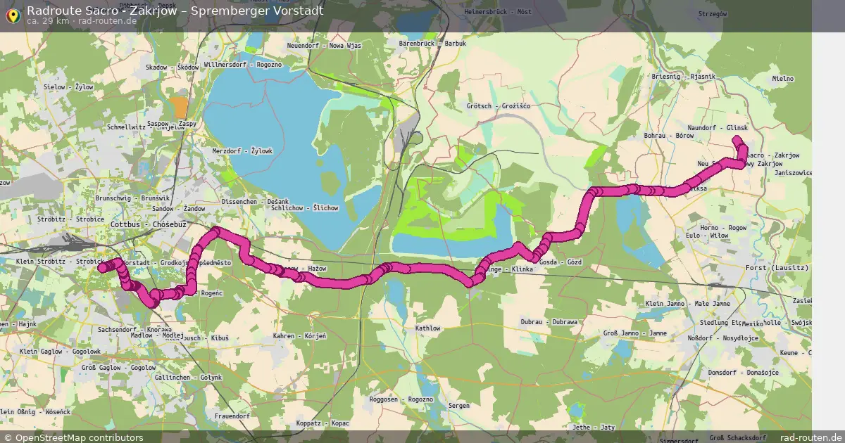 Radtour Sacro - Zakrjow – Spremberger Vorstadt