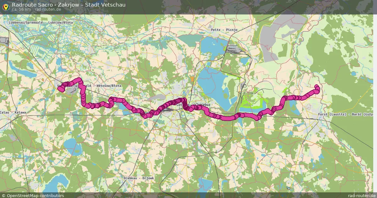 Radtour Sacro - Zakrjow – Stadt Vetschau