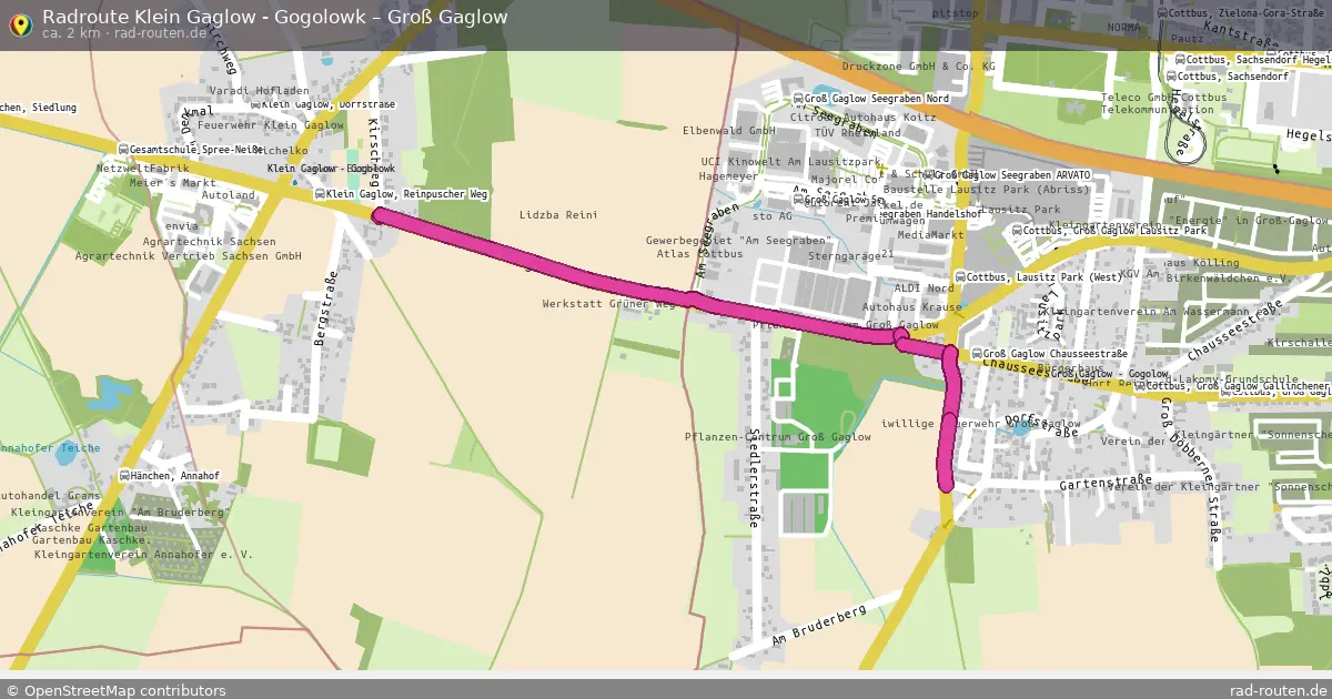 Radtour Klein Gaglow - Gogolowk – Groß Gaglow