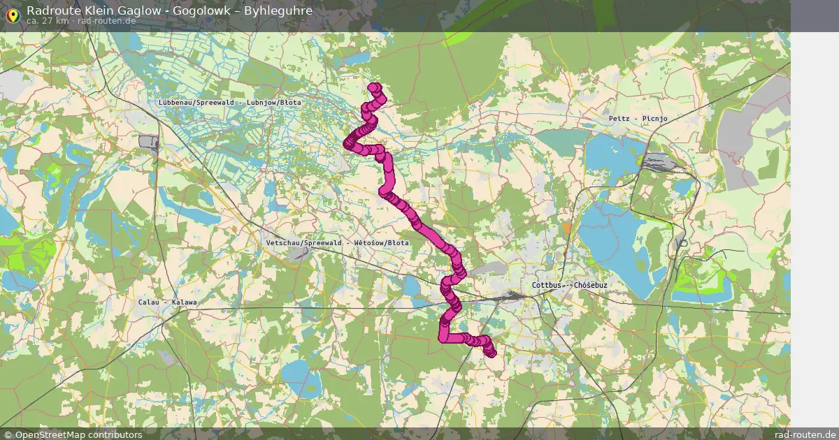 Radtour Klein Gaglow - Gogolowk – Byhleguhre