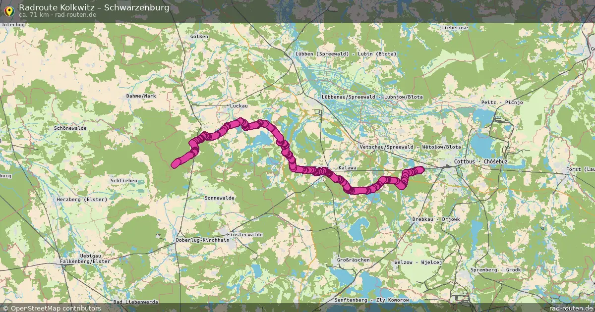 Radtour Kolkwitz – Schwarzenburg