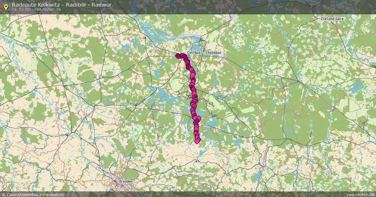 Radtour Kolkwitz – Radibor - Radwor