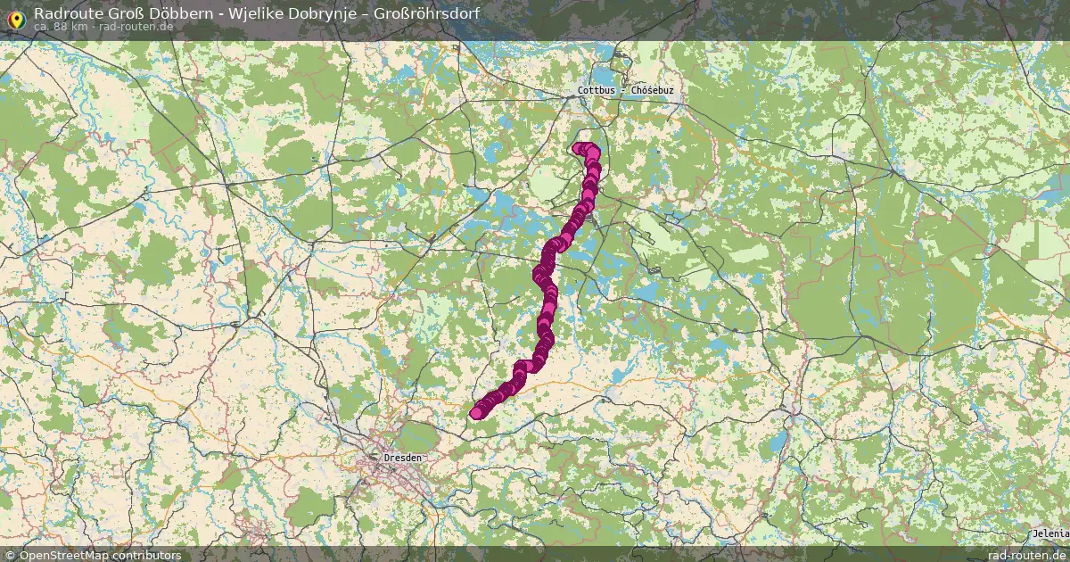 Radtour Groß Döbbern - Wjelike Dobrynje – Großröhrsdorf