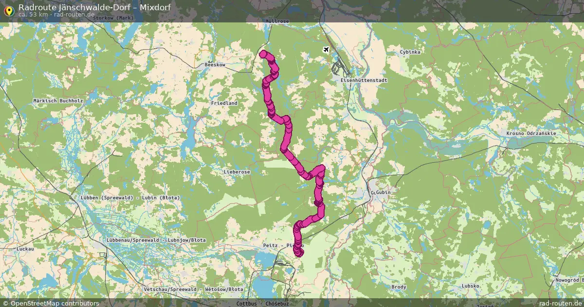Radtour Jänschwalde-Dorf – Mixdorf