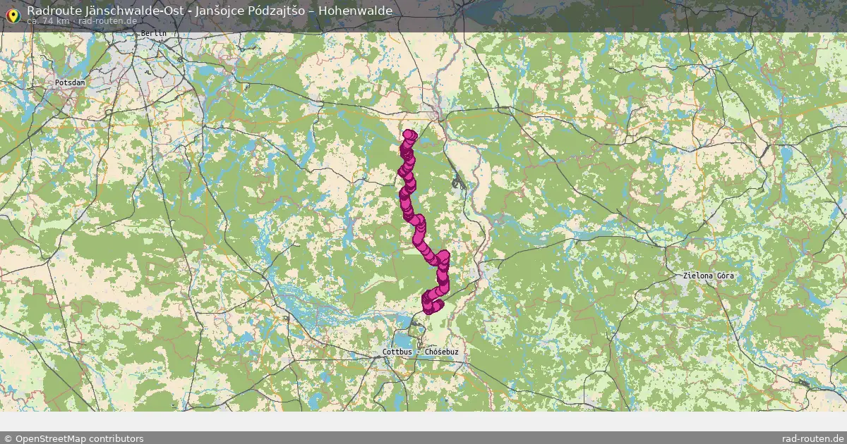 Radtour Jänschwalde-Ost - Janšojce Pódzajtšo – Hohenwalde