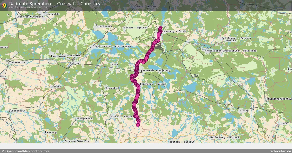 Radtour Spremberg – Crostwitz - Chrósćicy