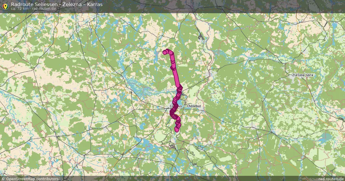 Radtour Sellessen - Železna – Karras