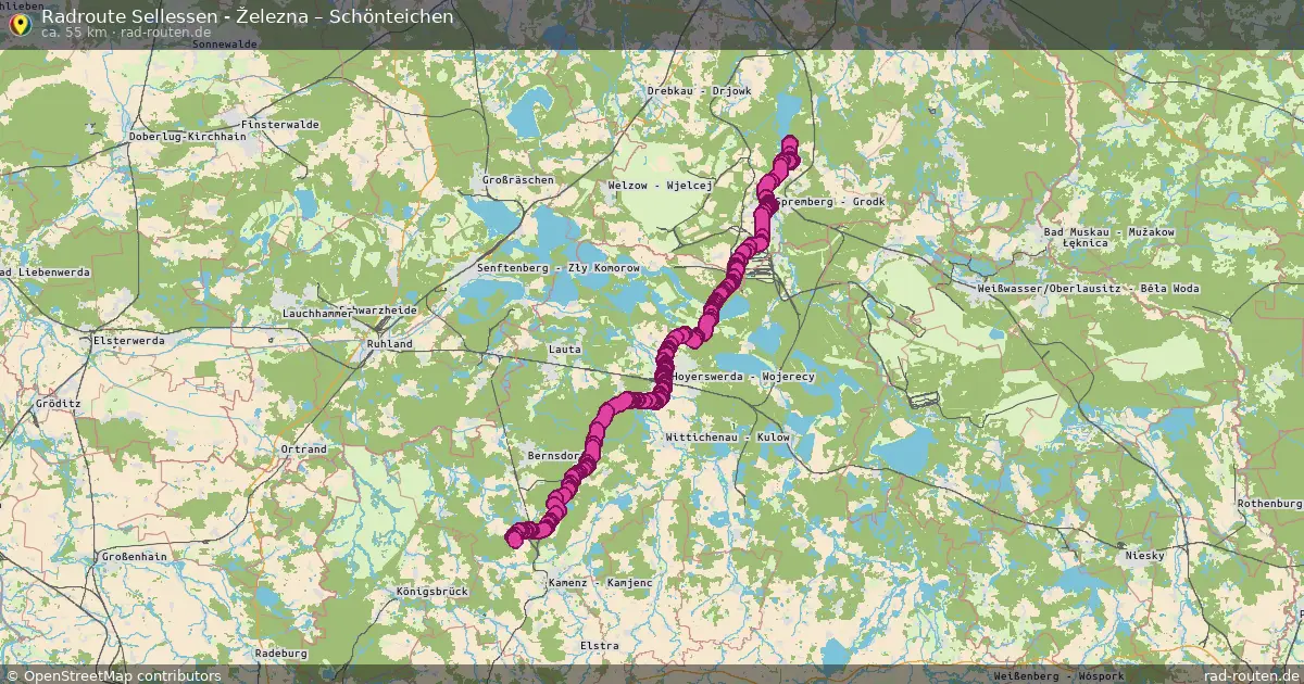 Radtour Sellessen - Železna – Schönteichen