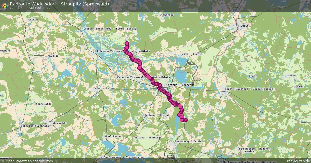 Radtour Wadelsdorf – Straupitz (Spreewald)