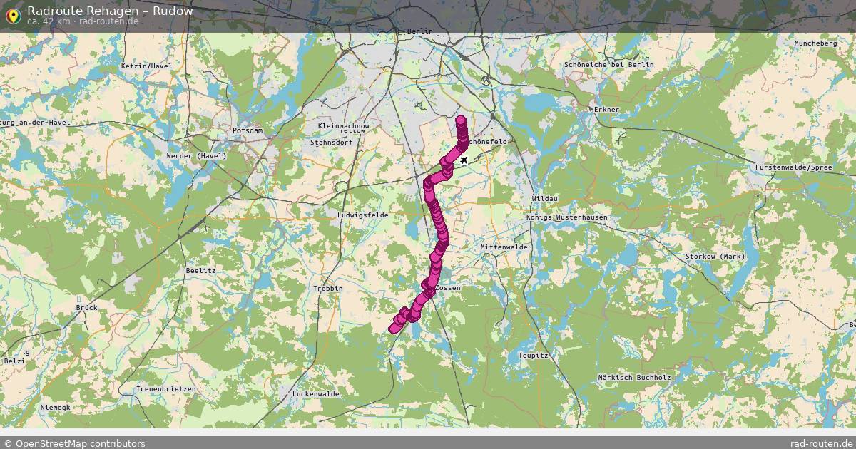 Fahrradroute Rehagen – Rudow