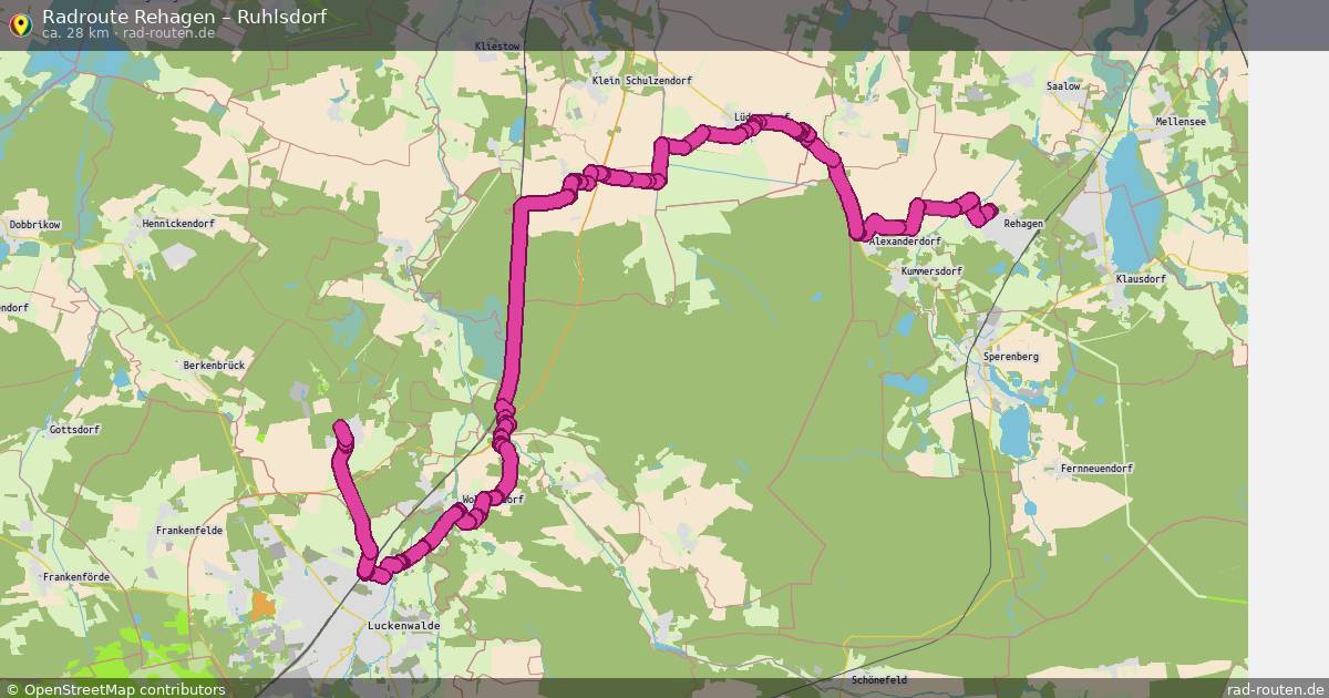 Fahrradroute Rehagen – Ruhlsdorf