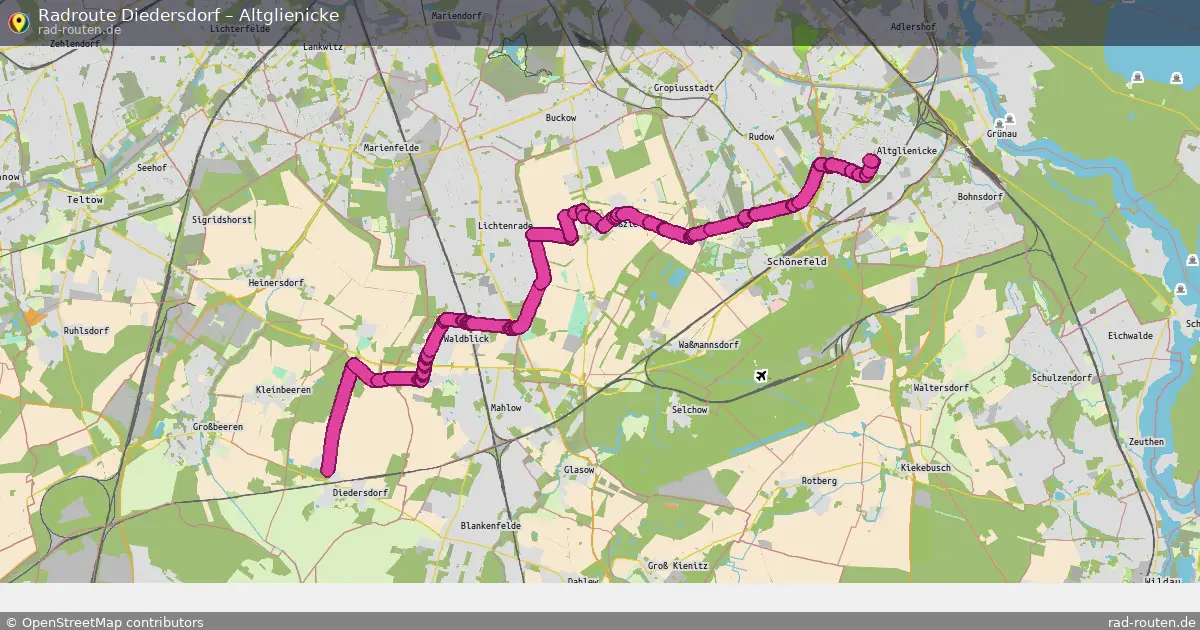 Radtour Diedersdorf – Altglienicke