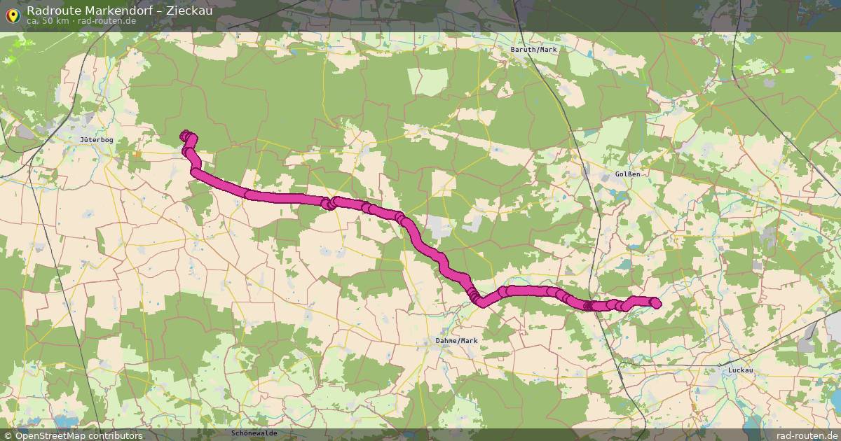 Fahrradroute Markendorf – Zieckau