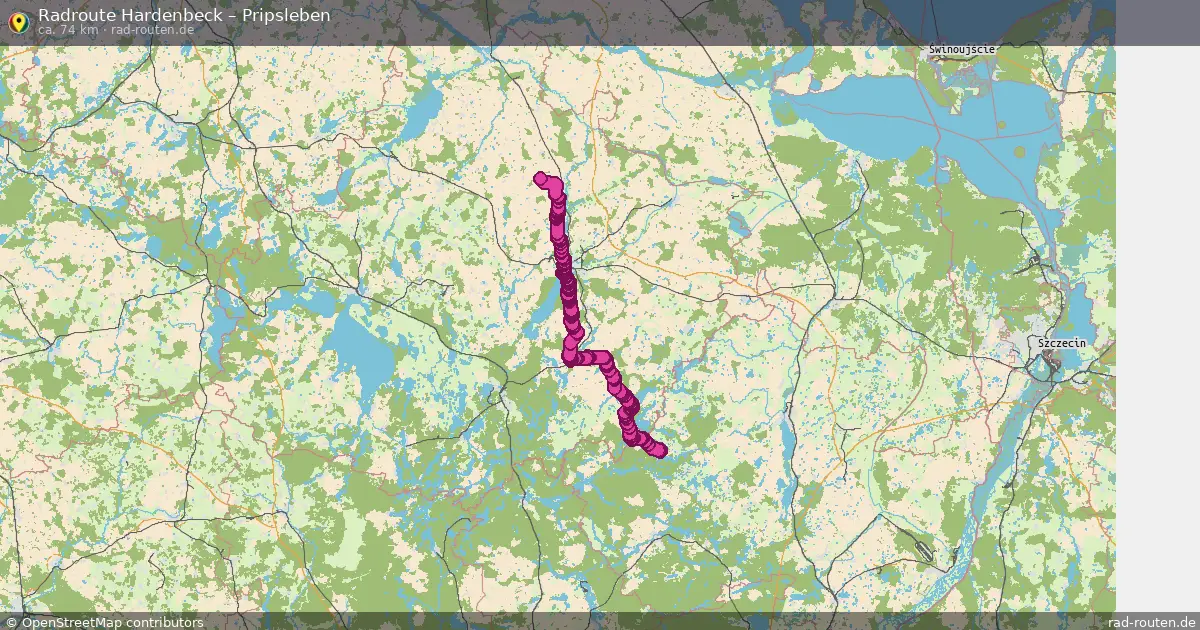 Fahrradroute Hardenbeck – Pripsleben (74 km) – Rad-Routen.de