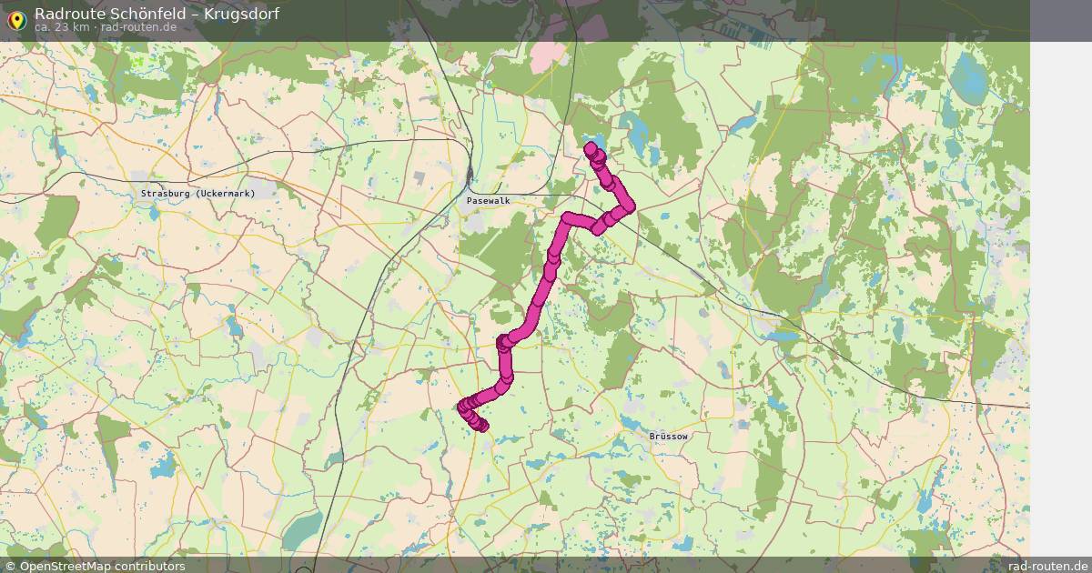 Fahrradroute Schönfeld – Krugsdorf