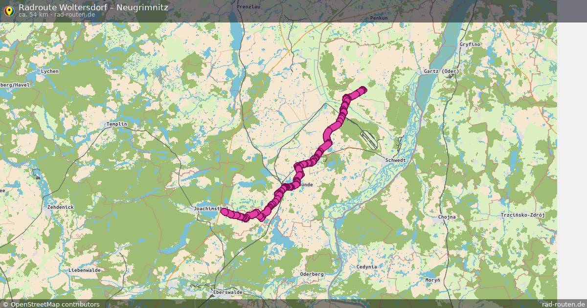 Fahrradroute Woltersdorf – Neugrimnitz