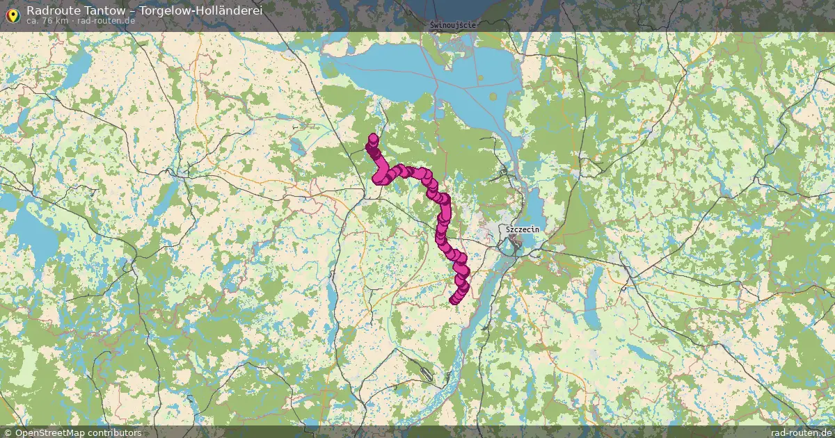 Fahrradroute Tantow – Torgelow-Holländerei (76 km) – Rad-Routen.de