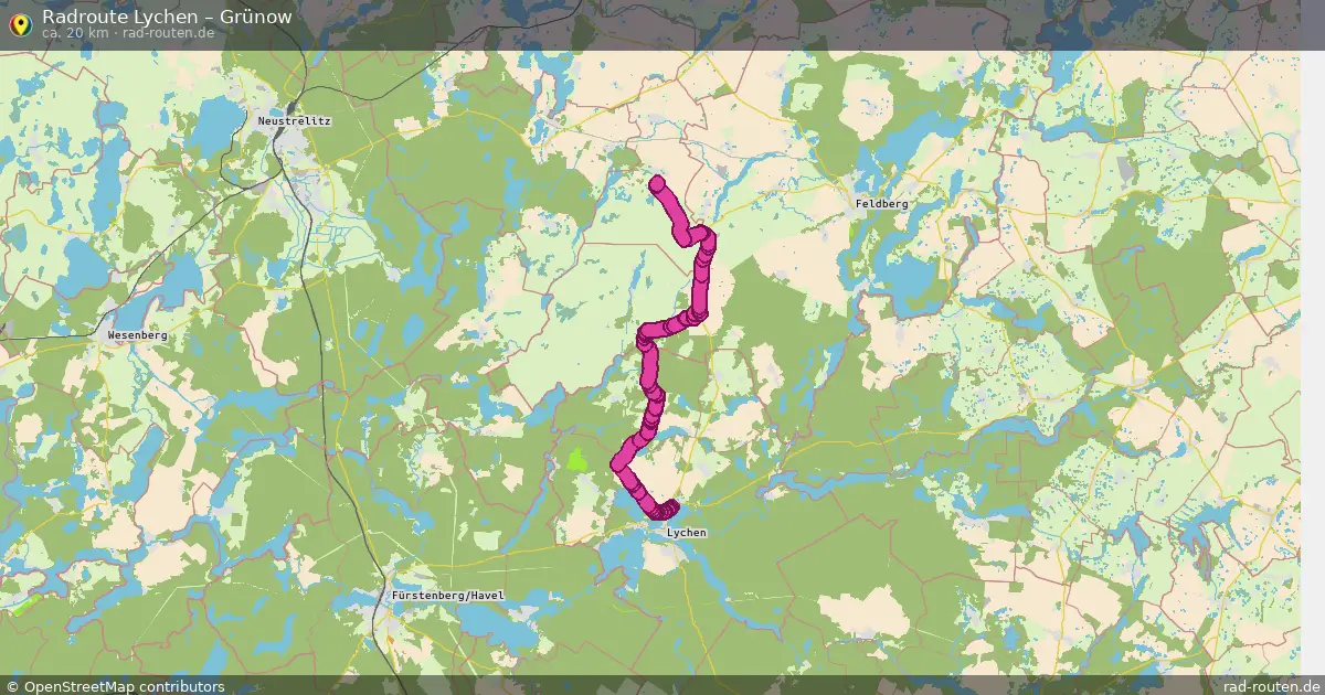 Fahrradroute Lychen – Grünow