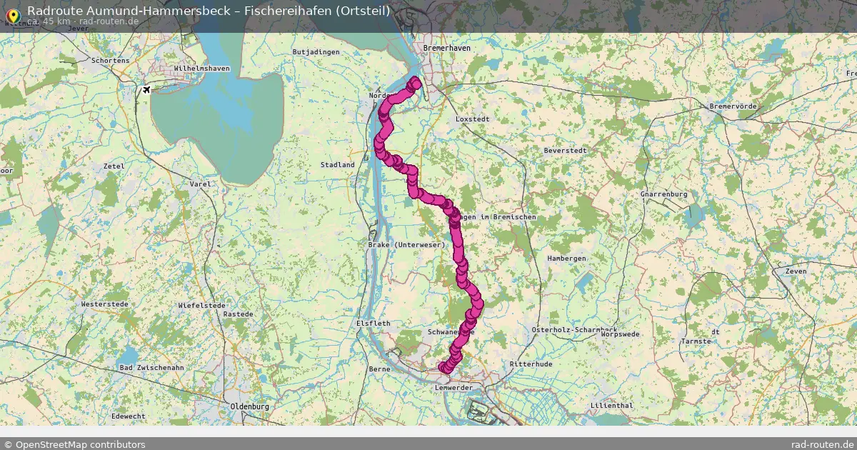 Radtour Aumund-Hammersbeck – Fischereihafen (Ortsteil)