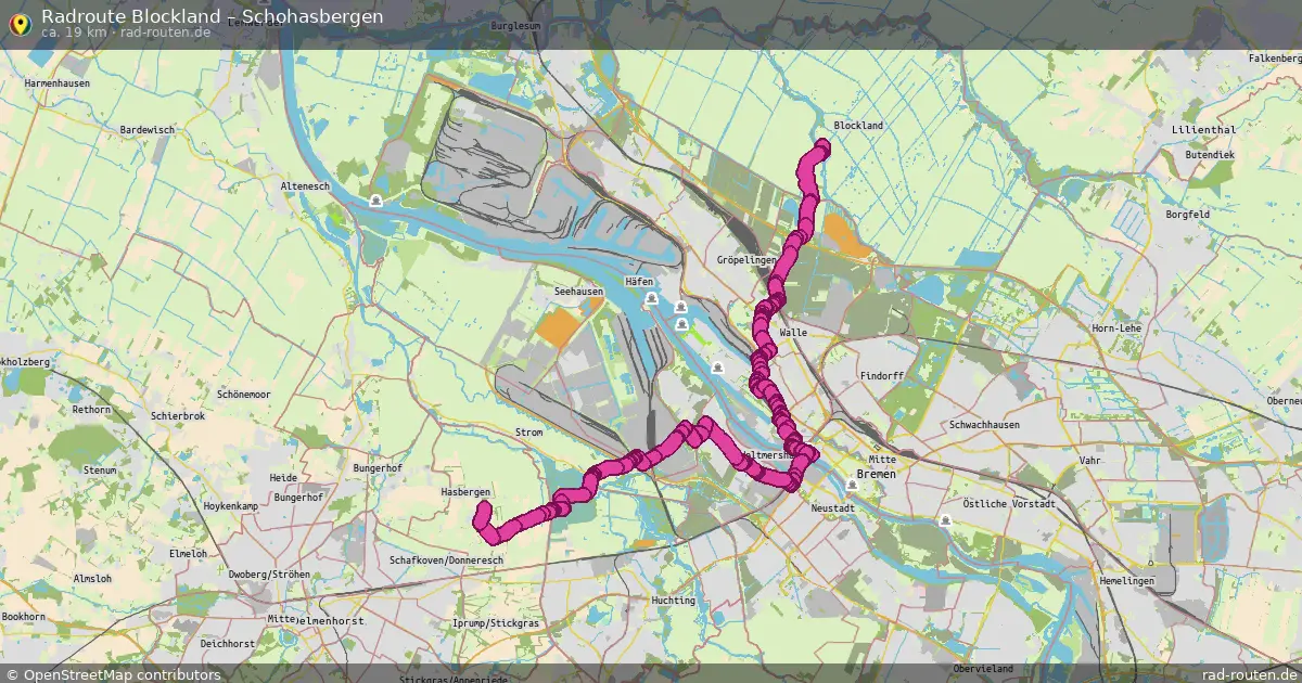 Fahrradroute Blockland – Schohasbergen
