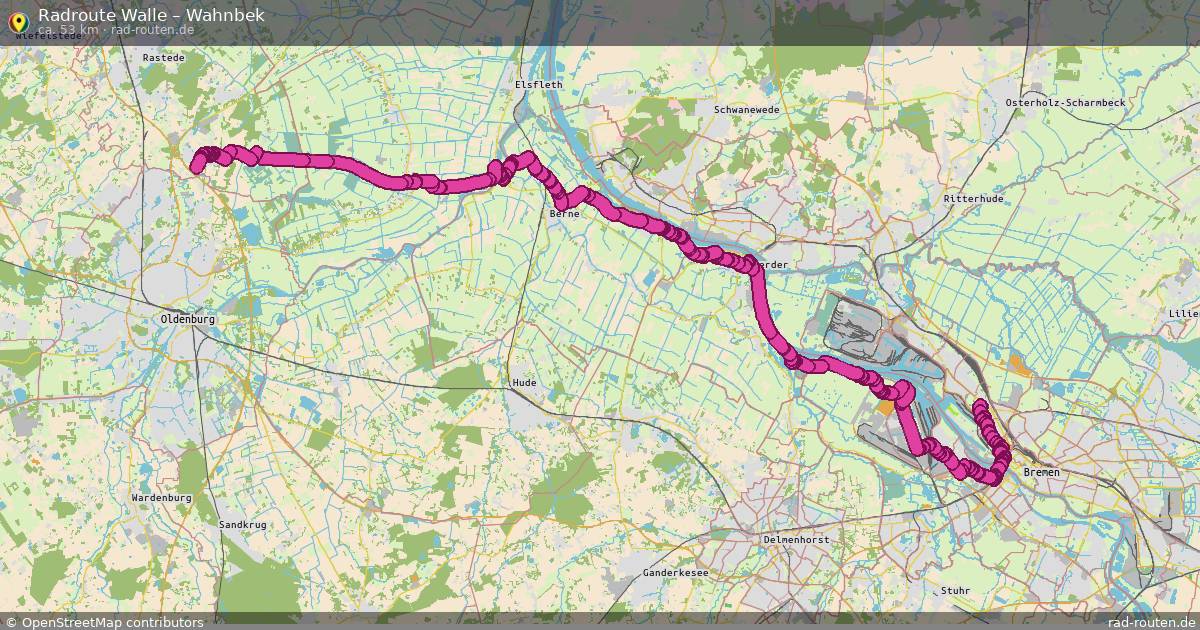 Fahrradroute Walle – Wahnbek
