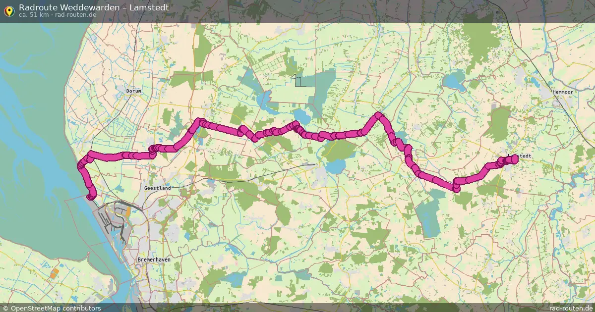 Radtour Weddewarden – Lamstedt