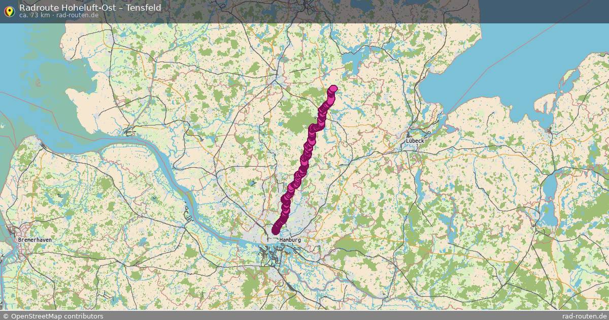 Fahrradroute Hoheluft-Ost – Tensfeld