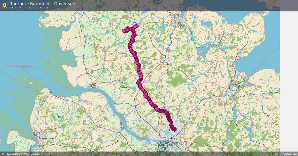 Fahrradroute von Bramfeld nach Mörel