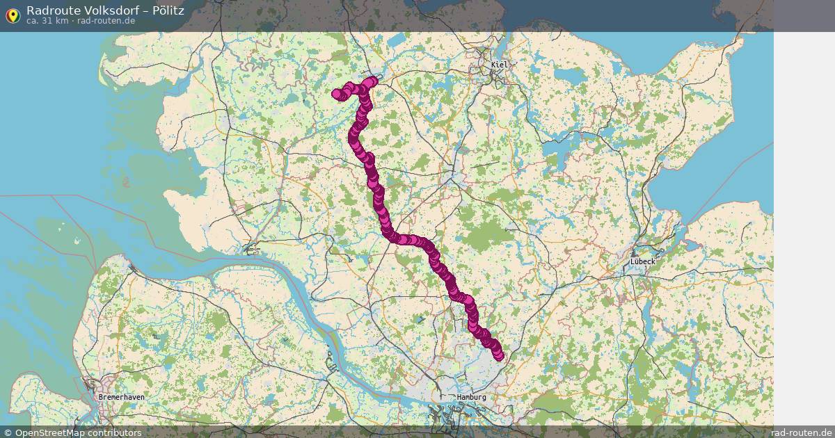 Fahrradroute Volksdorf – Lehmrade