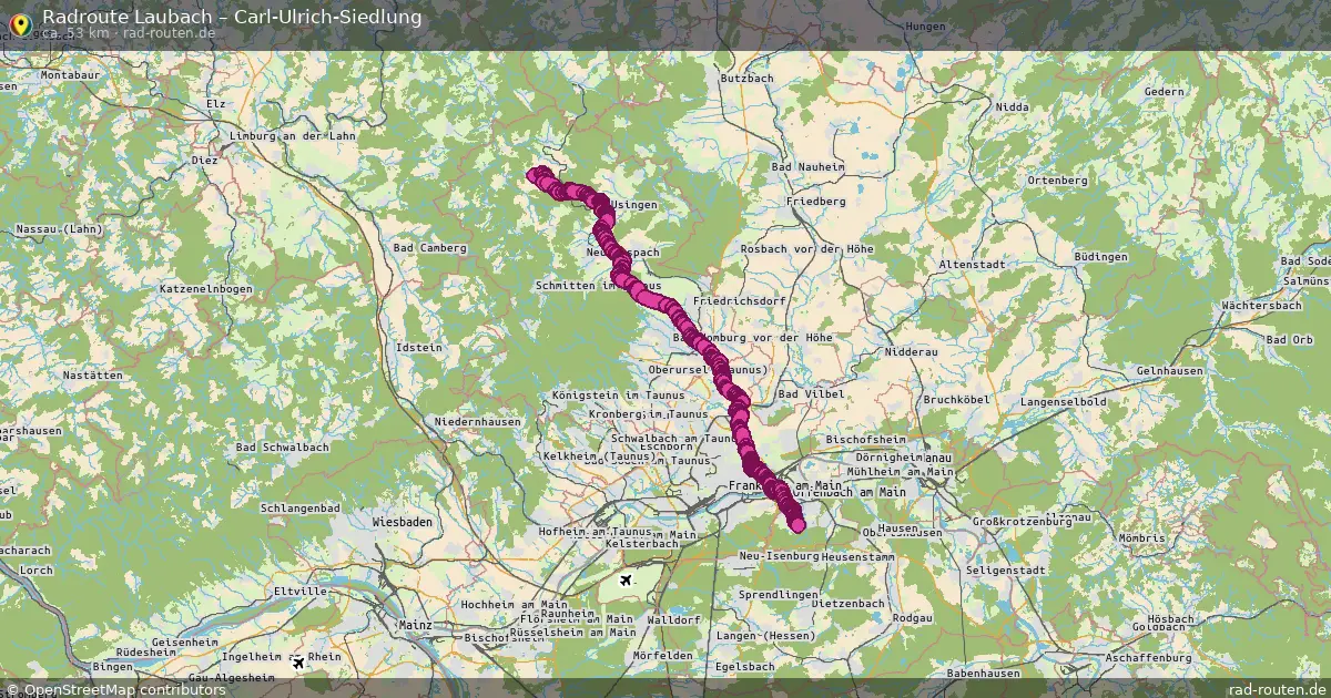 Fahrradroute Laubach – Carl-Ulrich-Siedlung