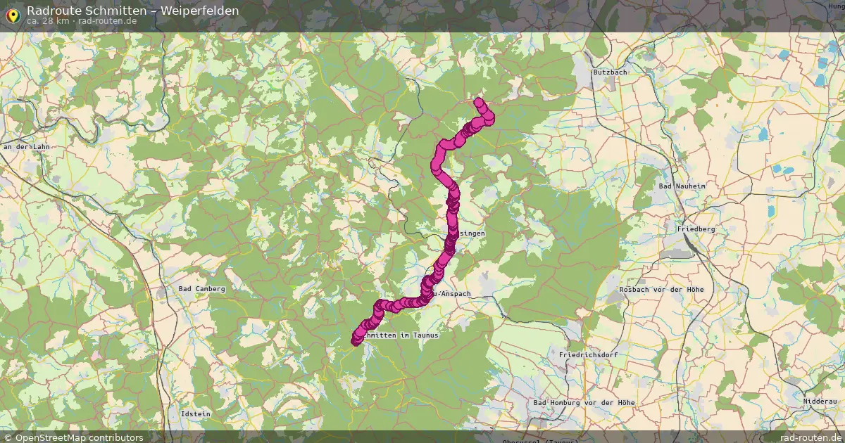 Radtour Schmitten – Weiperfelden