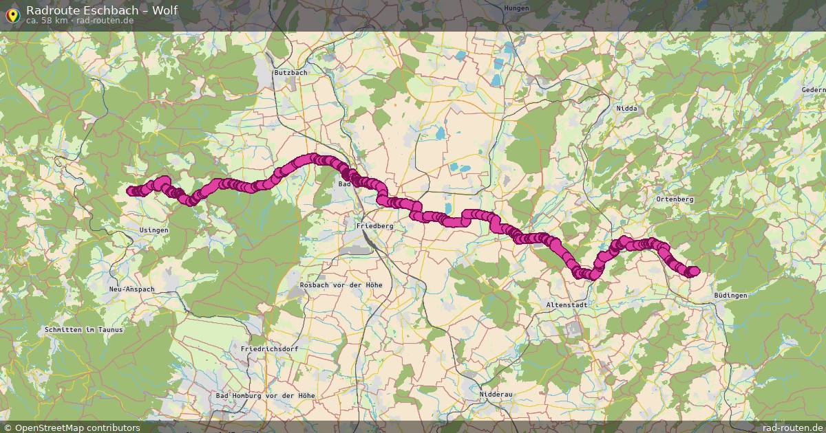 Fahrradroute Eschbach – Wolf