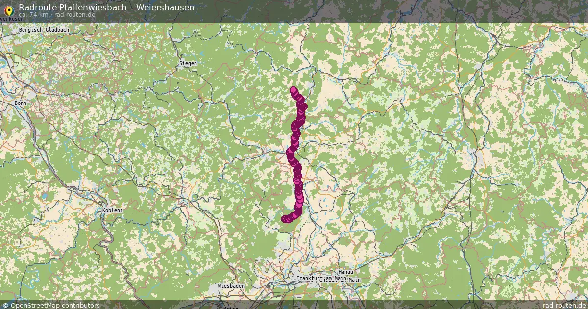 Radtour Pfaffenwiesbach – Weiershausen