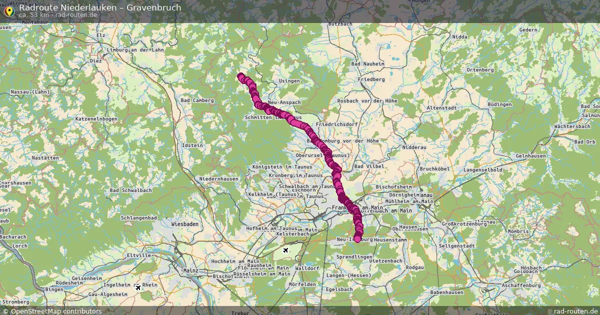 Fahrradroute Niederlauken – Gravenbruch