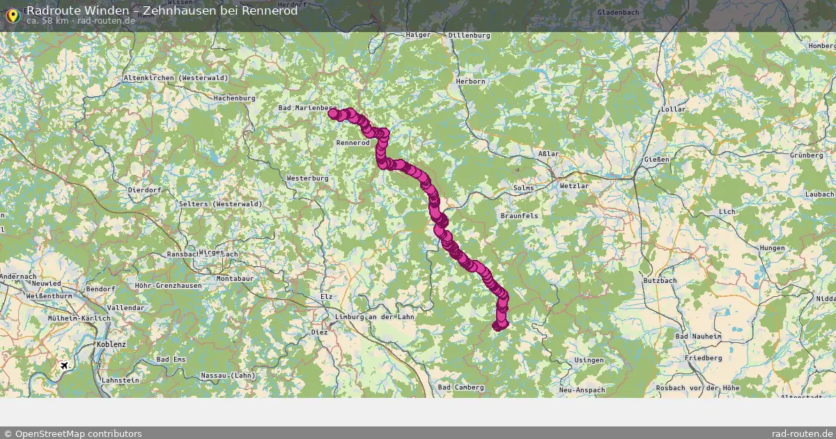 Fahrradroute Winden – Zehnhausen Bei Rennerod (58 km) – Rad-Routen.de