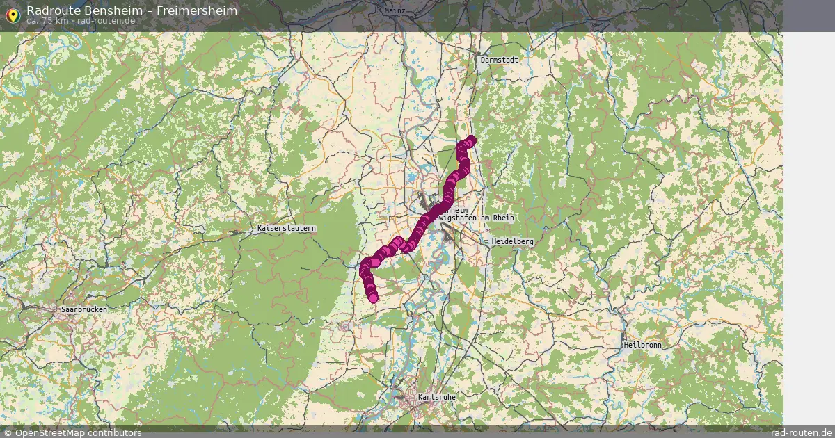 Radtour Bensheim – Freimersheim
