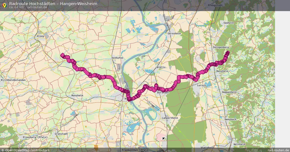 Radtour Hochstädten – Hangen-Weisheim