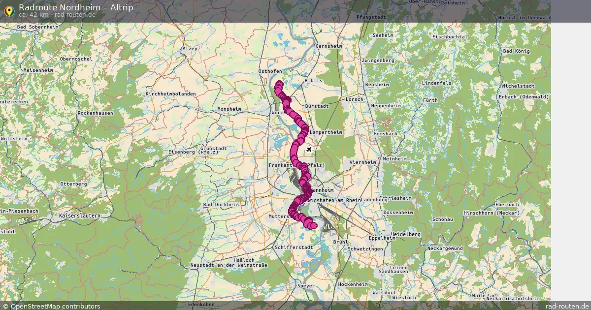 Radtour Nordheim – Altrip