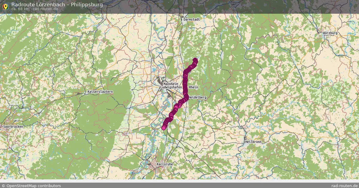 Radtour Lörzenbach – Philippsburg