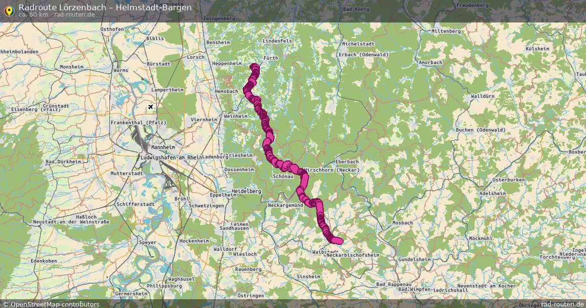 Radtour Lörzenbach – Helmstadt-Bargen