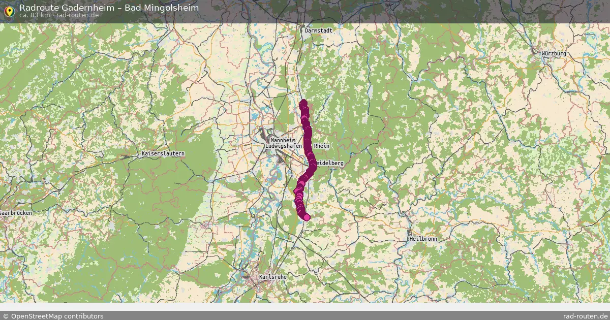 Radtour Gadernheim – Bad Mingolsheim