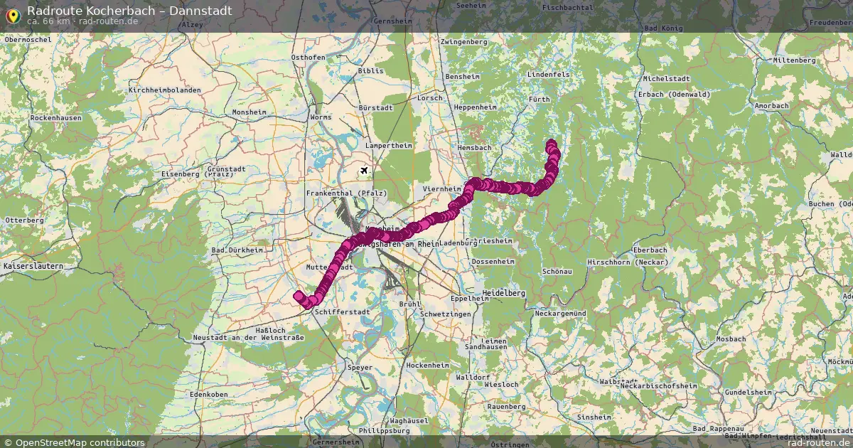 Radtour Kocherbach – Dannstadt