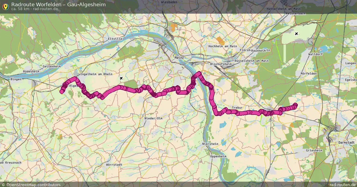 Radtour Worfelden – Gau-Algesheim