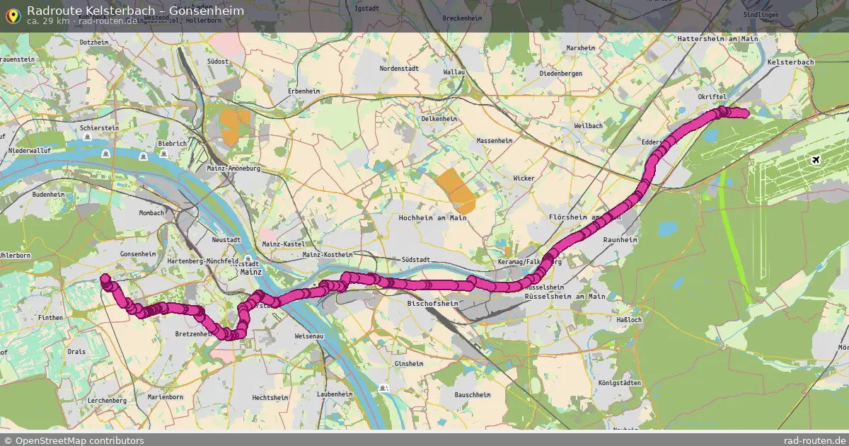 Radtour Kelsterbach – Gonsenheim