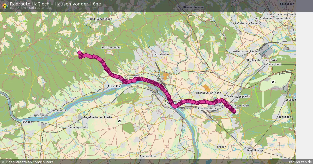 Fahrradroute Haßloch – Hausen Vor Der Höhe