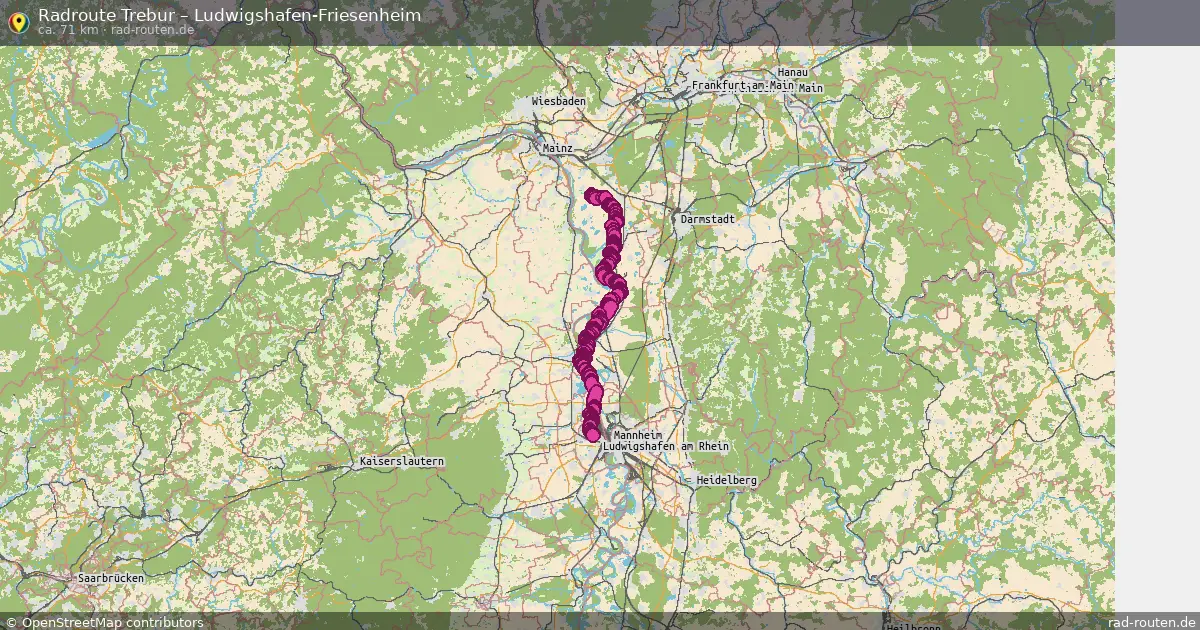 Radtour Trebur – Ludwigshafen-Friesenheim