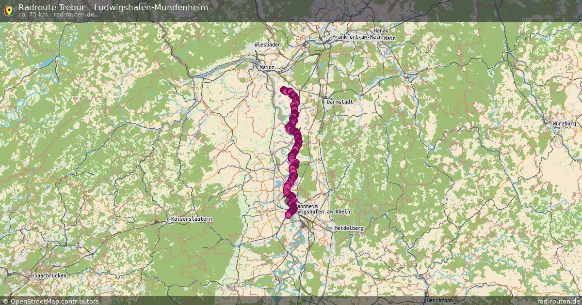 Radtour Trebur – Ludwigshafen-Mundenheim
