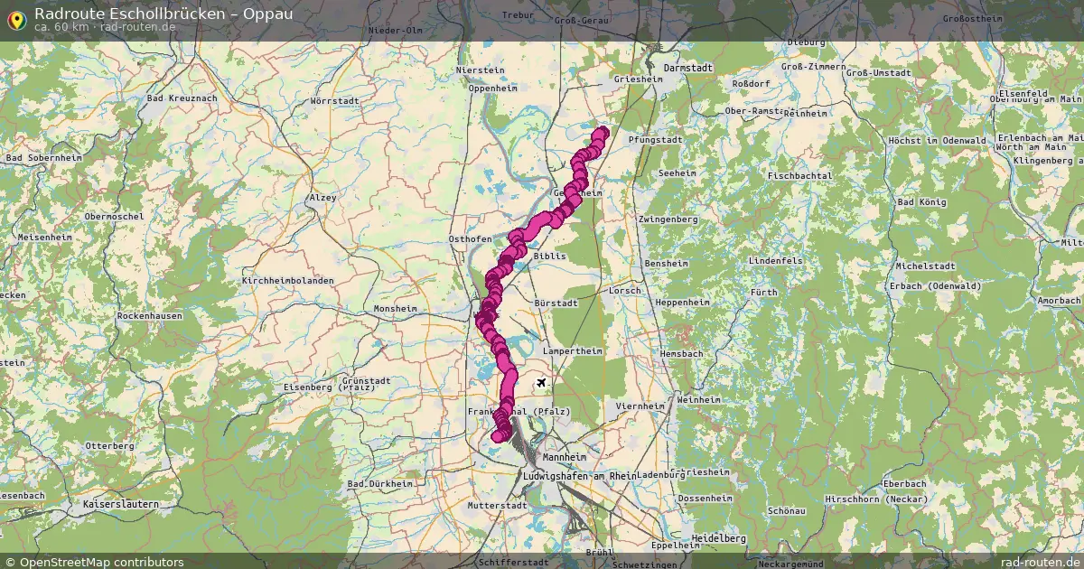 Radtour Eschollbrücken – Oppau