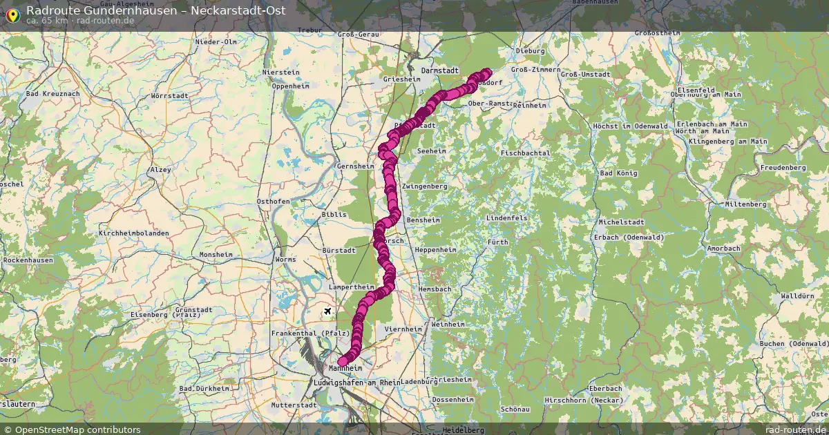 Radtour Gundernhausen – Neckarstadt-Ost